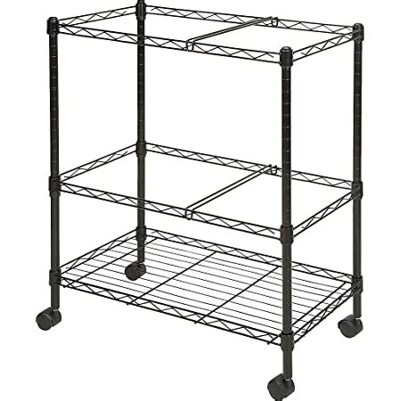 Lorell LLR45650 Mobile Wire File Cart,Black 